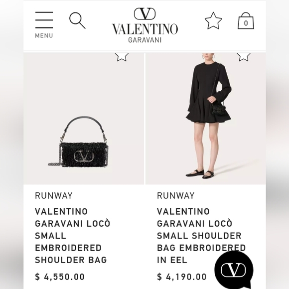 VALENTINO Signature Luxury Leather "V" Logo 🛍️🎁 NWT - Picture 8 of 10